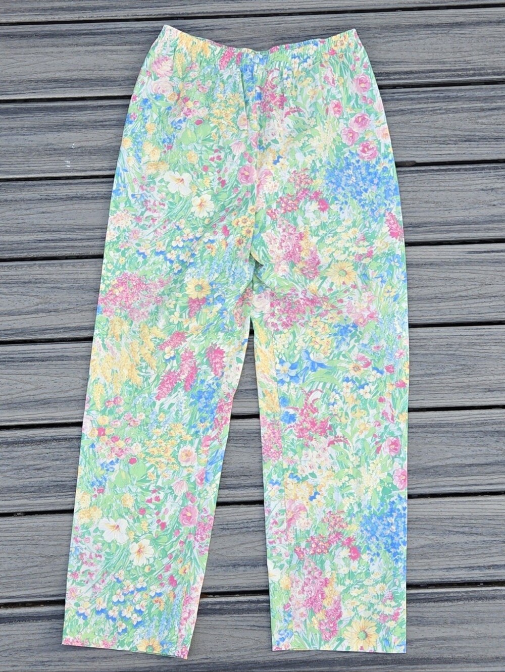 The Vermont Country Store 100% Cotton Floral Pants Size 14